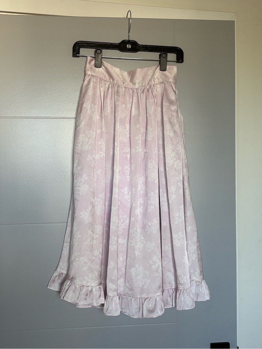 Floral Jacquard Skirt with Metallic Thread